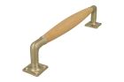 Pull handle 250mm satin nickel beech