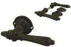 Door handles cast iron powder coated with hand pair