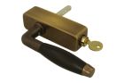 Handle Tilt & Turn with lock (1932) antique brass ebony