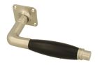 Single door handle with rosette satin nickel ebony (1928)