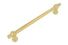 Kitchen handle "Chemin de fer" polished brass 160mm