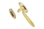 Window fastener "dudok style" polished brass left
