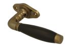 Window handle with rosette antique brass ebony (1931)