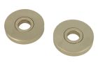 Pair round concealed escutcheons satin nickel