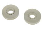 Pair round concealed escutcheons nickel