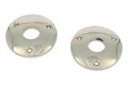 Pair round escutcheons nickel Øhole 15mm