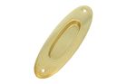 Recessed sliding door flush pull oval polished brass
