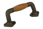 Window sash lift handle 134mm with curve cast iron grey