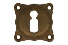 Elegant key escutcheon antique brass. Price per piece